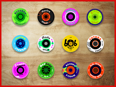 Longboard Wheels illustration typography wheels