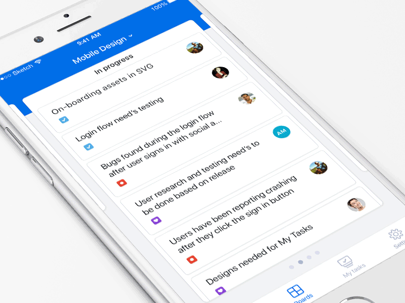 JIRA boards navigation! app atlassian boards cells gif ios jira navigation transition ui