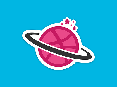 Planet Dribbble dribbble planet sticker stickermule vector