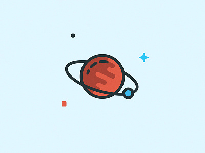 Planet Illustration cosmos design flat icon illustration inspace planet space