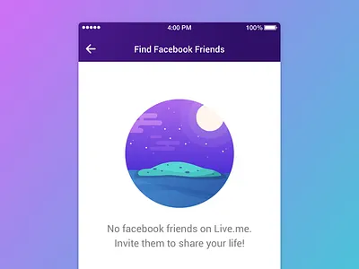 Empty State Illustration app colorful empty state fashion illustration ios island night starry sky ui ux