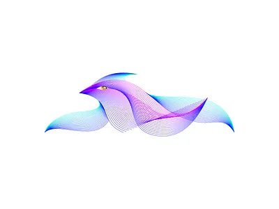 Digital Bird Exploration bird brand design gradients graphic illustration lines logo style