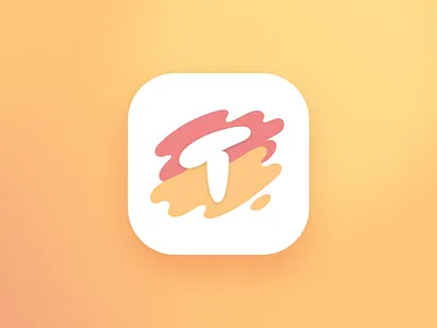Threadify App app application calligraphy clean font gradient icon ios t warm