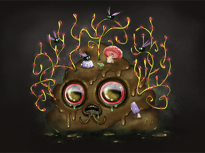 SICK SHIT concept creature gulce baycik gülce baycık illustration poop sick shit surreal