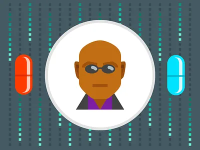 Morpheus. The Matrix cinema film flat icons hero icon icons matrix morpheus pill