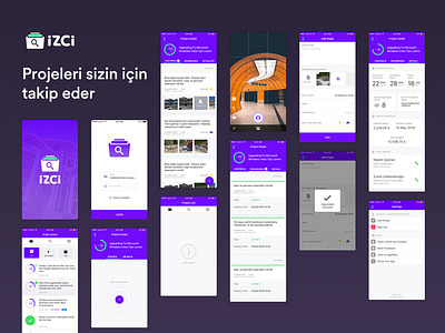 IZCI App — All Scene app camera ios no items onboarding project detail project list setting splash tab