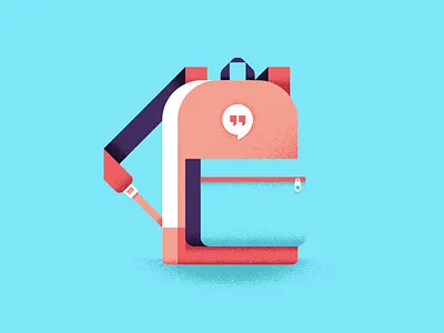 Let's (Google) Hangout! backpack class google hangouts illustration learning online school vector textures
