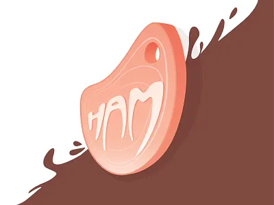 Ham concept food ham illustrator miam