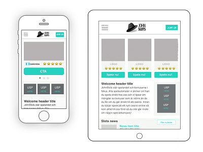 Johnslots casino site wireframes casino graphicdesign igaming mobile responsive uidesign uxdesign webdesign