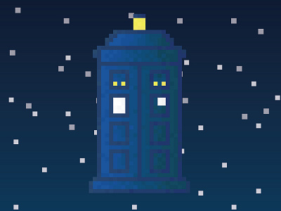 The Tardis badge doctor who icon pixel pixel art space tardis