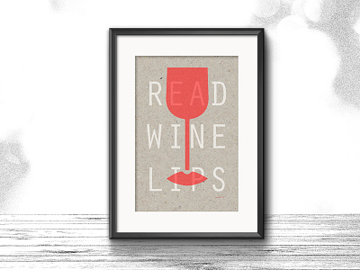 READ WINE LIPS | New design A3 Riso poster a3 design fluor orange graphic illustration mockup poster recycled paper riso white wine