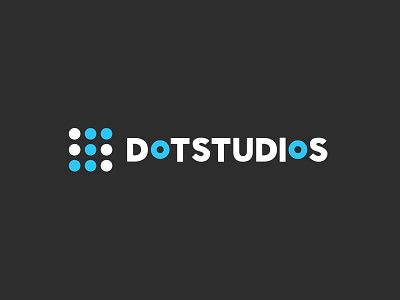 Dotstudios logo blue design dots event light logo music sound