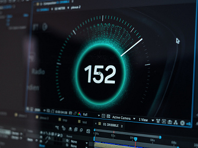 WIP Automotive widgets 🚗 after effects auto automotive car cluster dark deep green widget