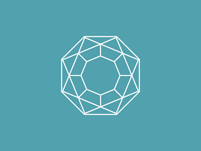 Logo for jewelry consulting company branding design geometry logo pattern