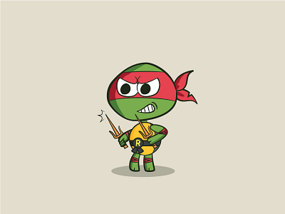 Raph 80s 90s cartoon illustration kids ninja turtles turtles vector