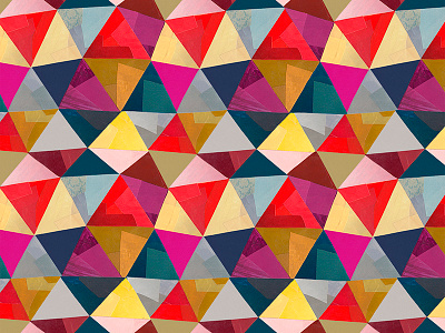 Triangle Shift collage painterly pattern surface design textile