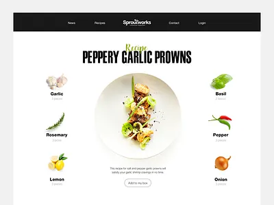 Recipe Ingredients box desktop fruits ingredients mobile recipe responsive veggies