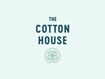 The Cotton House Logo branding cotton cotton flower crafted logo typography woven