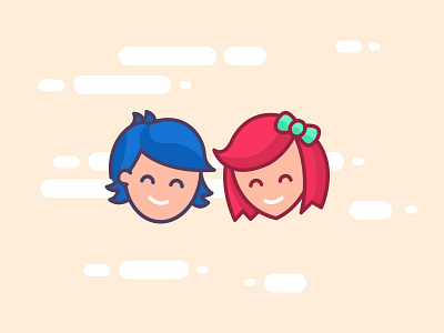 Hey boy, Hey Girl boy characters cute girl illustration