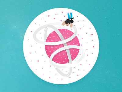 Dribbble is where I hope to belong 😌 dribbble pattern planet stickermule vector