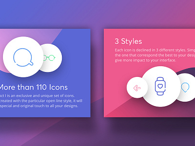 Icons Act. I act amazing crealia exclusive gradient icons line market outline set ui ux