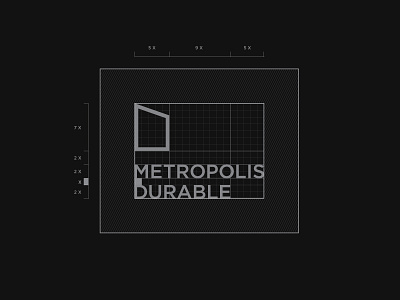 Metropolis Durable architect architecture arq brand branding grid logo