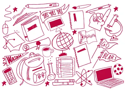 //1 2 8 college illustration school school supplies supplies undergrade university