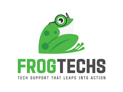 FrogTechs frog geek glasses leap nerd support tech technology