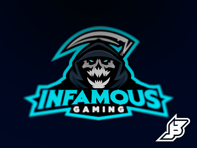 Infamous Gaming character esports illustration logo mascot skull