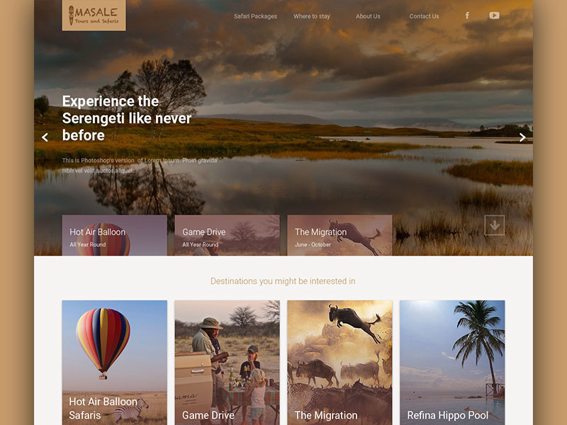 Example of Masale Website : WIP