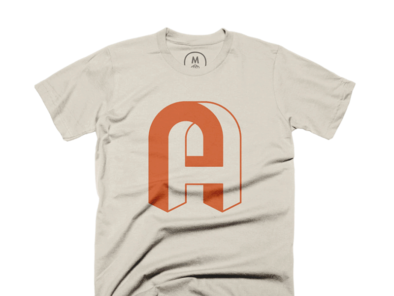 ImpAssible Tee a cotton cotton bureau cream escher geometry grey impossible light blue shape tshirt