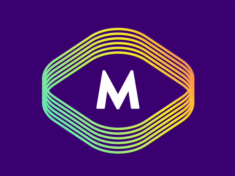 M Logo Animation Blur brandon grotesque m not cool purple rejected