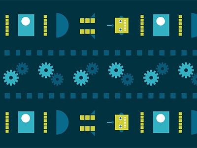 Rolling Robot gif icon illustration vector