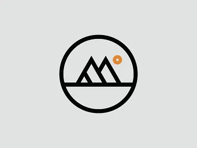 Mountain M icon logo m monogram mountain
