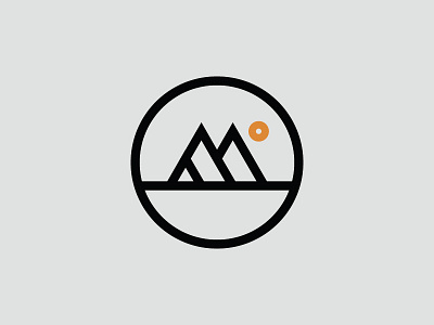 Mountain M icon logo m monogram mountain