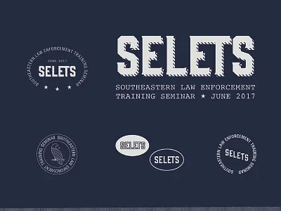 SELETS brand assets badges eagle logotype police type