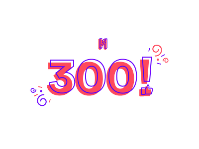 Pixelhusky Community Milestone announcement bright celebration juicy logomark milestone number outline purple red stroke