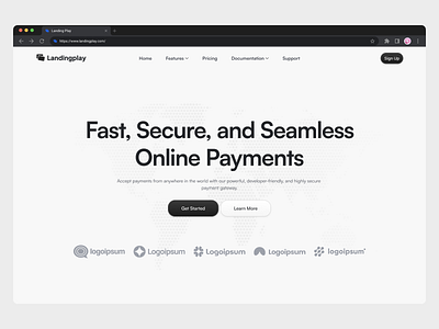 Payment Gateway Hero Section Design bank branding design finance interface landing page minimalist modern payment payment gateway ui ui design uiux ux web design