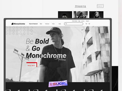 🖤 Minimalist & Bold – Monochrome Fashion Website Design 🖤 bold fashon modern ui website ui