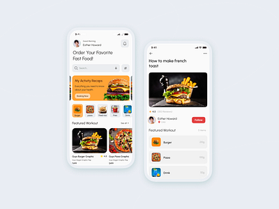 Food Delivery Mobile App app design clean cooking app creative delivery delivery app design food food and drink food app food delivery food delivery app food delivery service mobile mobile app mobile app design online food ui ui design uiux