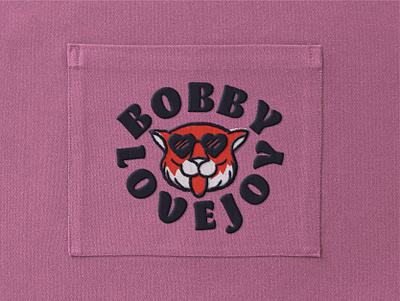 Bobby Lovejoy Logo Mockup animal brand design brand identity branding branding design cute fashion fun identity design lettering logo logo design mascot mock up mockup playful t shirt tiger tshirt visual identity