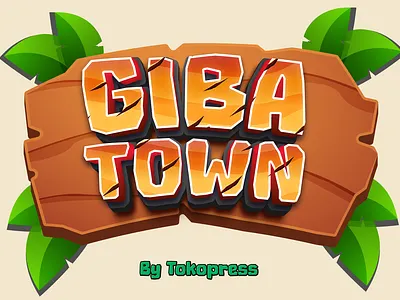 GIBATOWN bold branding cartoon children display font font gaming instagram kids movie poster youtube