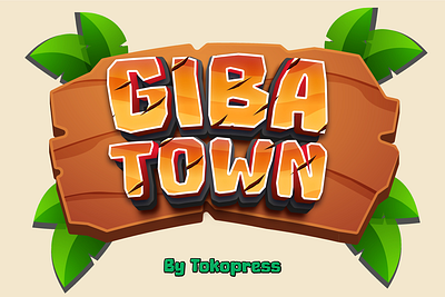 GIBATOWN bold branding cartoon children display font font gaming instagram kids movie poster youtube