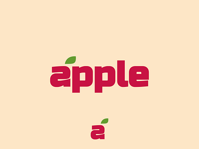 a apple Logo a apple branding company concept design drink flavor fruit graphic design leaf logo modern product red simple wordmark