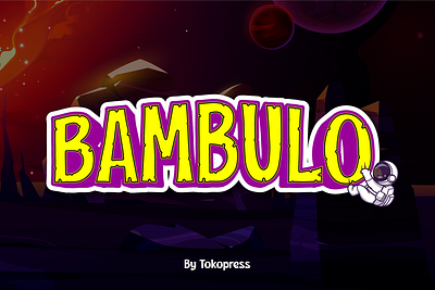 BAMBULO branding cartoon children display font font fun funny game gaming kids movie playful poster youtube