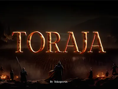 TORAJA branding design display font font game gaming instagram movie poster youtube