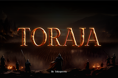 TORAJA branding design display font font game gaming instagram movie poster youtube