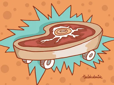 Steakboard drawing illustration stuff