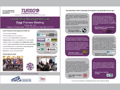 Preview Meeting Flyer class digital flyer marketing print sponsors testimonial