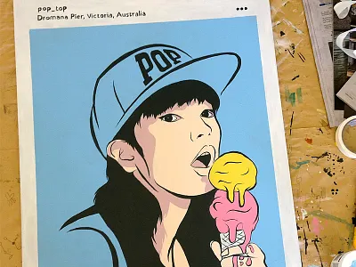 #SoCreamy acrylics art illustration painting portrait